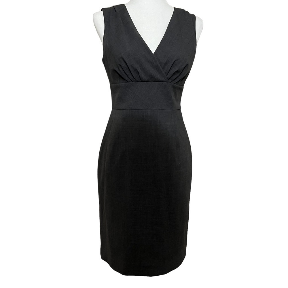 𝅺banana Republic Grey Wool Blend Sheath Dress size 0 petite